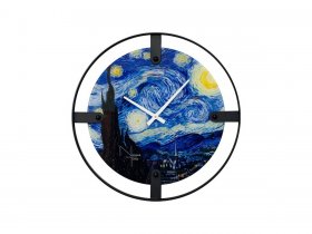 Часы интерьерные NT155 VAN GOGH STARRY NIGHT в Дивногорске - divnogorsk.mebel-nsk.ru | фото