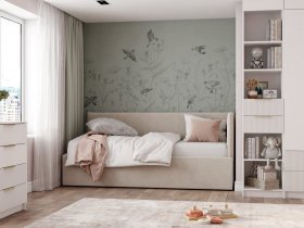 Диван-кровать Бенто (крем) в Дивногорске - divnogorsk.mebel-nsk.ru | фото