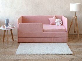 Диван-кровать Happy (коралловый) в Дивногорске - divnogorsk.mebel-nsk.ru | фото