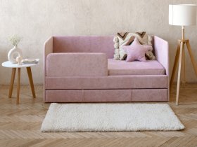 Диван-кровать Happy (розовый) в Дивногорске - divnogorsk.mebel-nsk.ru | фото
