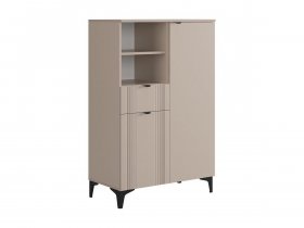 Комод 2 Рич (кашемир/фрапучино матовый/черный) в Дивногорске - divnogorsk.mebel-nsk.ru | фото