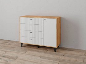 Комод «Катрин-13» (дуб крафт золотой/карбон фарфор) в Дивногорске - divnogorsk.mebel-nsk.ru | фото