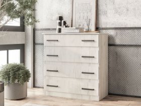 Комод Стандарт-6 NEW (дуб крафт белый) в Дивногорске - divnogorsk.mebel-nsk.ru | фото