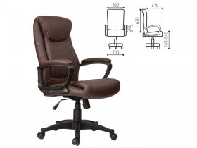 Кресло офисное BRABIX Enter EX-511, коричневое в Дивногорске - divnogorsk.mebel-nsk.ru | фото