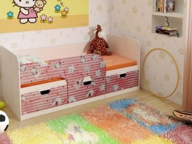 Кровать детская с ящиками 1,86 Минима Hello Kitty в Дивногорске - divnogorsk.mebel-nsk.ru | фото