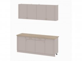 Кухонный гарнитур 2,0м Одетта (меланж/дуб сонома) в Дивногорске - divnogorsk.mebel-nsk.ru | фото