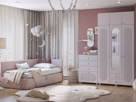 Модульная детская Милана (белое дерево/сакура) в Дивногорске - divnogorsk.mebel-nsk.ru | фото
