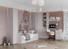 Модульная детская «Тефия» (тефия/софт сантьяго) в Дивногорске - divnogorsk.mebel-nsk.ru | фото