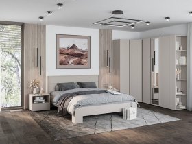 Модульная спальня Люмо (кашемир) в Дивногорске - divnogorsk.mebel-nsk.ru | фото
