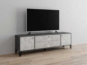 Тумба под ТВ Парус-10 (графит/мальта) в Дивногорске - divnogorsk.mebel-nsk.ru | фото