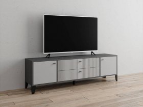 Тумба под ТВ Парус-10 (графит/светло-серый) в Дивногорске - divnogorsk.mebel-nsk.ru | фото
