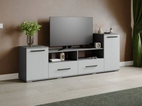 Тумба под ТВ Парус-2 (графит серый/серый камень) в Дивногорске - divnogorsk.mebel-nsk.ru | фото